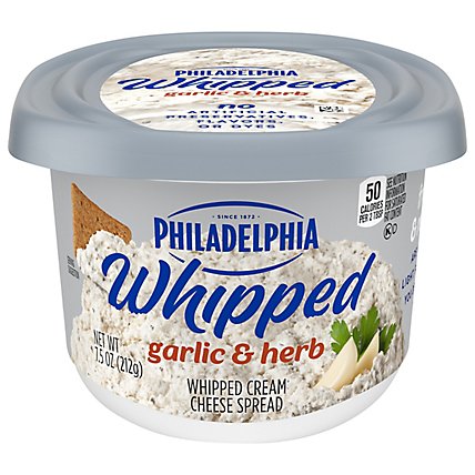 Philadelphia Garlic & Herb Whipped Cream Cheese Spread Tub - 7.5 Oz - Image 2