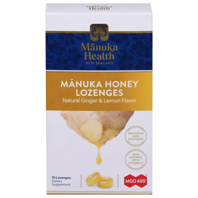 Manuka Health Honey Lozenge Lemon Ginger - 15 CT - Image 3