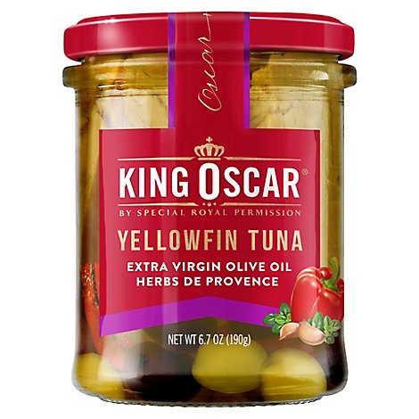 King Oscar Yellowfin Tuna Fillets Extra Virgin Olive Oil Herbs De Provence - 6.7 OZ