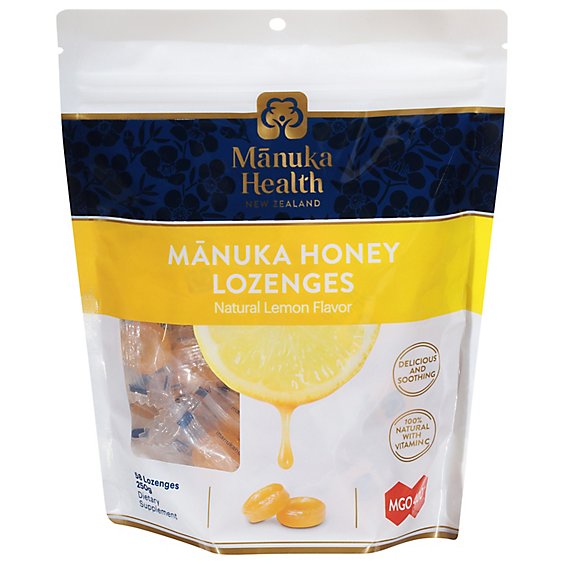 Manuka Health Honey Lozenge Lemon - 15 CT