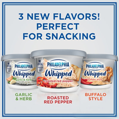 Philadelphia Roasted Red Pepper Whipped Cream Cheese Spread Tub - 7.5 Oz - Image 2