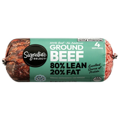 Signature Select Ground Beef 80% Lean 20% Fat Chub - Lb