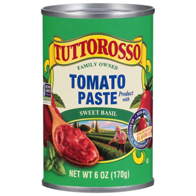 Tuttorosso Tomato Paste With Sweet Basil - 6 OZ - Image 3