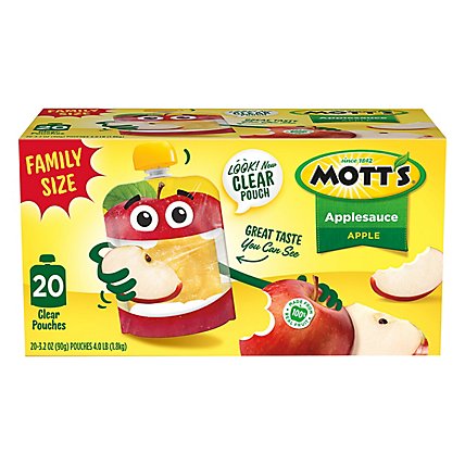 Mott's Clear Pouches Applesauce Family Size - 20-3.2 Oz - Image 3