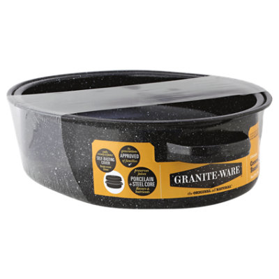 Covered Roaster Pan Black 18 Inch - EA