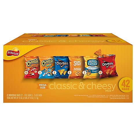 Frito Lay Classic & Cheesy Snacks Mix - 42 Count