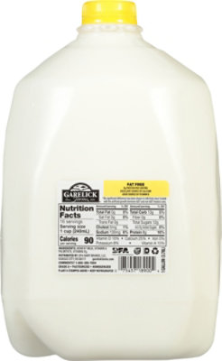 Garelick Farms Fat Free with Vitamin A and D Skim Milk Jug - 1 Gallon - Image 8
