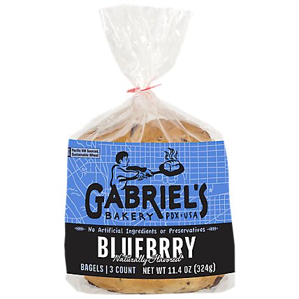 Gabriels Bakery Blueberry Bagel - 12 OZ - Image 1
