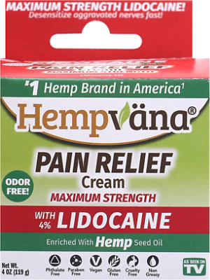 Hempvana Lidocaine Pain Cream - 4 OZ - Image 2