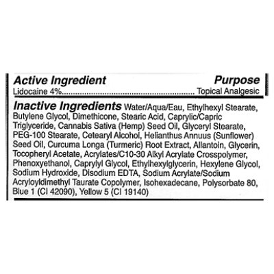 Hempvana Lidocaine Pain Cream - 4 OZ - Image 4