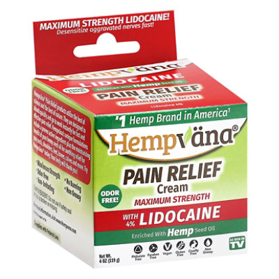 Hempvana Lidocaine Pain Cream - 4 OZ