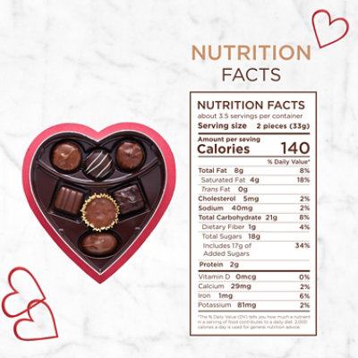 RUSSELL STOVER Valentine's Color Sticker Heart Assorted Milk & Dark Chocolate Gift Box - 4.03 Oz - Image 2