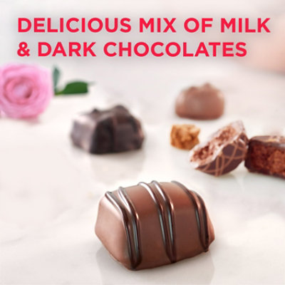 RUSSELL STOVER Valentine's Color Sticker Heart Assorted Milk & Dark Chocolate Gift Box - 4.03 Oz - Image 4