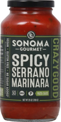 Sonoma Gourmet Spicey Serrano Marinara Sauce - 25 Oz - Image 2