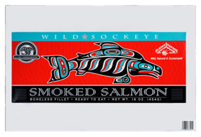 Alaska Smokehouse Smoked Sockeye Salmon - 16 Oz - Image 1