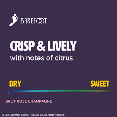 Barefoot Bubbly Pride Sweet Rose Wine - 750 ML - Image 5