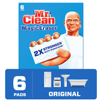 Mr. Clean Magic Eraser Original Cleaning Pads with Durafoam - 6 Count