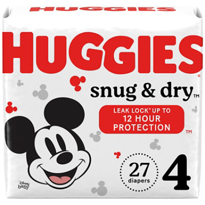 Huggies Snug and Dry Size 4 Baby Diapers - 27 Count