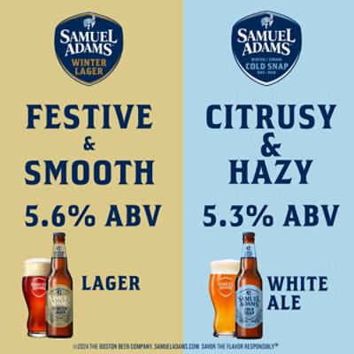Samuel Adams Winter White Ale Seasonal Beer Bottle - 12 Fl. Oz. - Image 3