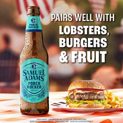 Samuel Adams Porch Rocker Lemon Radler Seasonal Beer Bottle -12 Fl. Oz. - Image 5