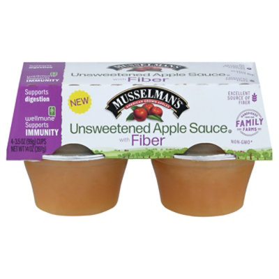 Musselmans Unsweetened Apple Sauce Fiber & Immunity 43.5 OZ Albertsons