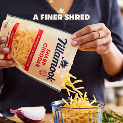 Tillamook Farmstyle Fine Cut Sharp Cheddar Shredded Cheese - 8 Oz - Image 2