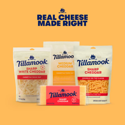 Tillamook Farmstyle Fine Cut Sharp Cheddar Shredded Cheese - 8 Oz - Image 4