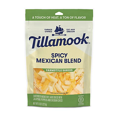 Tillamook Farmstyle Fine Cut Mexican Blend Shredded Cheese - 8 Oz