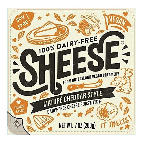 Sheese Vegan Mature Cheddar Style Cheese - 7 Oz
