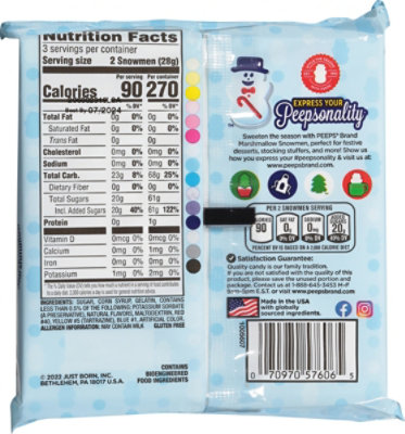 Peeps 6ct Marshmallow Snowmen - 3 OZ - Image 6