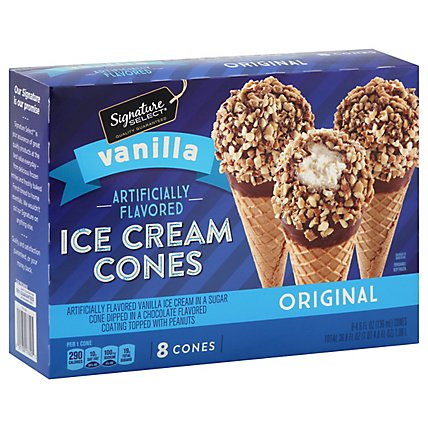 Signature Select Ice Cream Cones Vanilla Original - 8 CT - Image 1