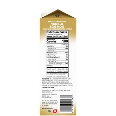 Kemps Vanilla Egg Nog - 32 Fl. Oz. - Image 3