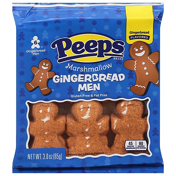 Peeps 6ct Gingerbread Flvrd Marshmallow - 3 OZ