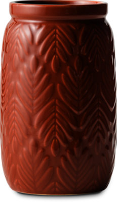 Debi Lilly Fall Embossed Leaf Mason Jar Large Hazelnut - Each - Image 1