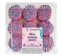 Ct Bakery- Mini Mermaid Donuts Yeast Raised Donuts W/marshmallow - 6-16.82OZ