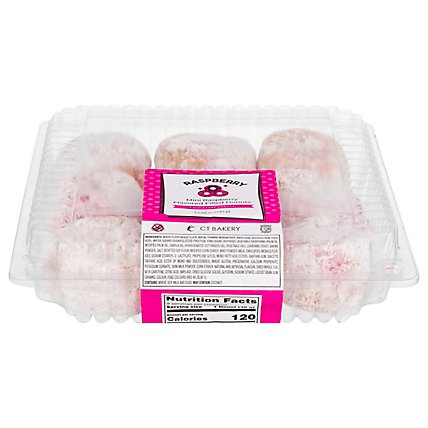 Ct Bakery-mini Raspberry Filled Donuts Yeast Raised Donuts With Raspberry Filling - 12.06 OZ - Image 3