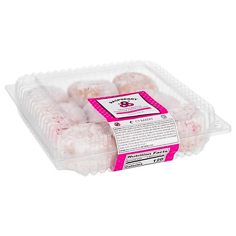 Ct Bakery-mini Raspberry Filled Donuts Yeast Raised Donuts With Raspberry Filling - 12.06 OZ