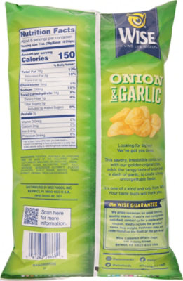 Wise Onion & Garlic Potato Chip 7.5oz - 7.5 OZ - Image 6