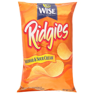 Wise Ridgies Cheddar & Sc Potato Chip - 7.5 OZ - Image 3