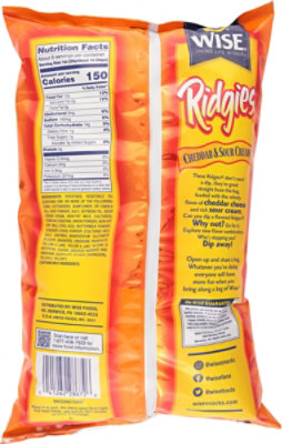 Wise Ridgies Cheddar & Sc Potato Chip - 7.5 OZ - Image 6