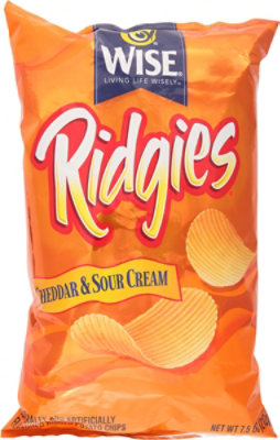 Wise Ridgies Cheddar & Sc Potato Chip - 7.5 OZ - Image 2