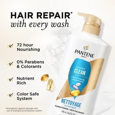 Pantene Base Hair Conditioner Classic Clean Rinse Off - 16 FZ - Image 2