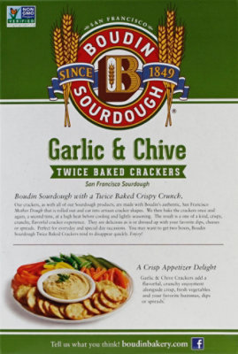 Boudin Sourdough Crackers Garlic Chivekr - 5 OZ - Image 3