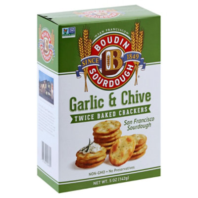 Boudin Sourdough Crackers Garlic Chivekr - 5 OZ - Image 1