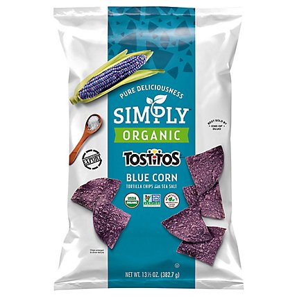 Tostitos Simply Organic Blue Corn Tortilla Chips With Sea Salt - 13.5 Oz - Image 3