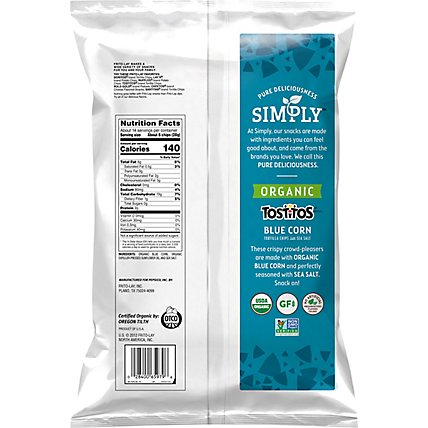 Tostitos Simply Organic Blue Corn Tortilla Chips With Sea Salt - 13.5 Oz - Image 6