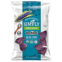 Tostitos Simply Organic Blue Corn Tortilla Chips With Sea Salt - 13.5 Oz - Image 1