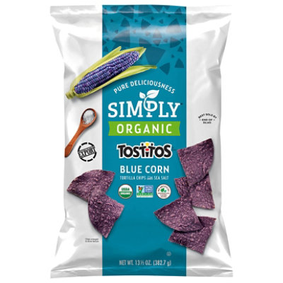 Tostitos Simply Organic Blue Corn Tortilla Chips With Sea Salt - 13.5 Oz