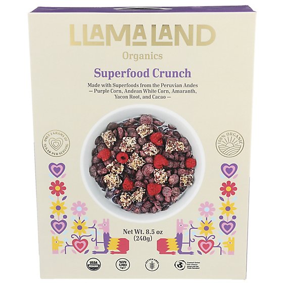 Llamaland Organics Cereal Superfd Crunch - 8.5 OZ