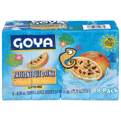 Goya Passion Fruit Drink 6.76 Fl. Oz Pack 8 - 54 FZ - Image 2